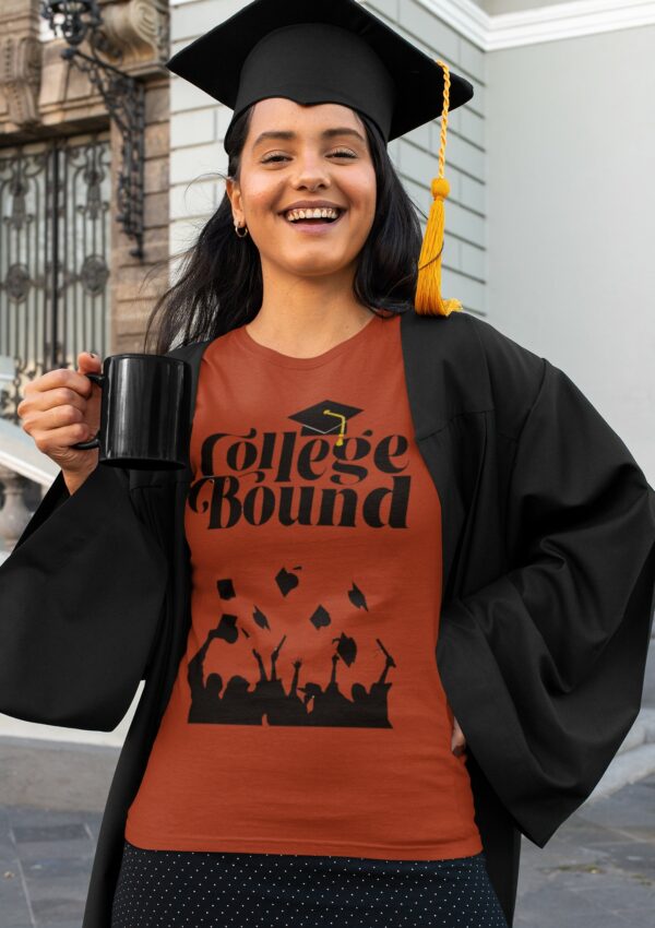 College Bound Cap and Gown Impressed Graphics
