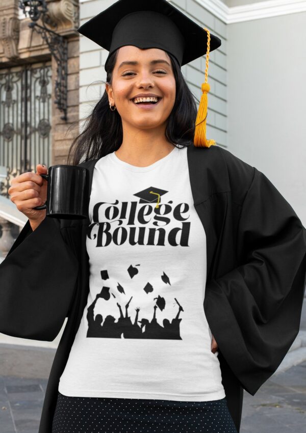 College Bound Cap and Gown Impressed Graphics